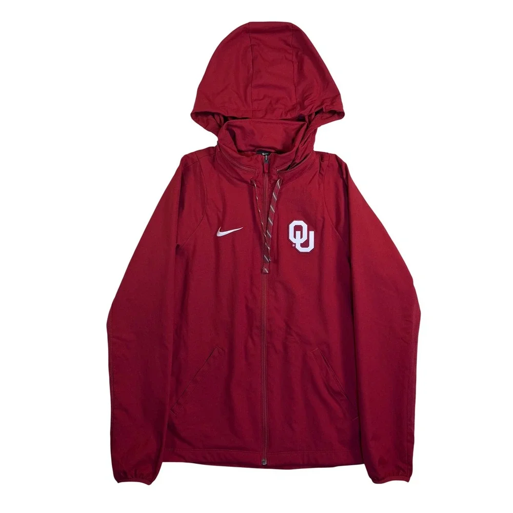 Oklahoma Sooners Nike Dri-FIT Full Zip Jacket Crimson Red Women's Small Logo